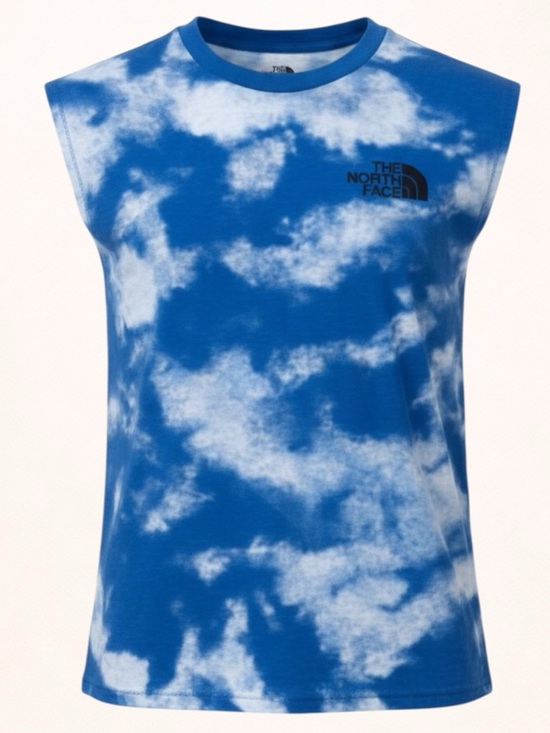 The North Face Other - The North Face Cloud Print Muscle Tank Top NWT Blue White S